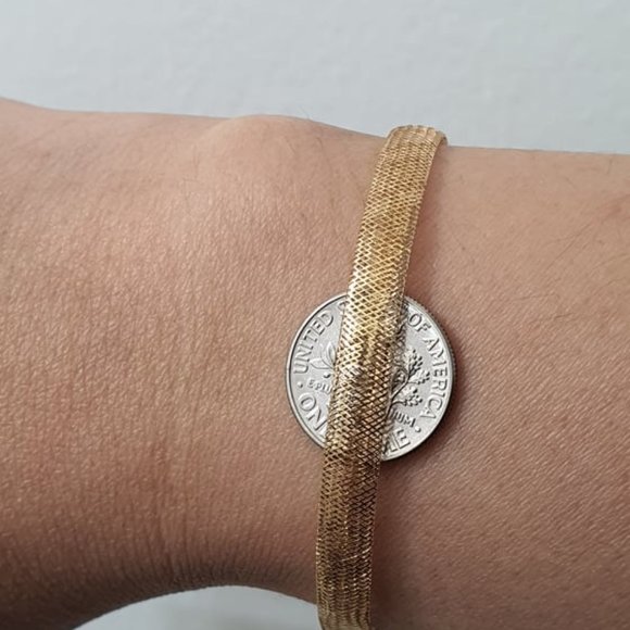 Gold bracelet - mesh style 18k gold - Picture 2 of 3